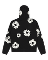 Cotton Wreath Zip Hoodie Black