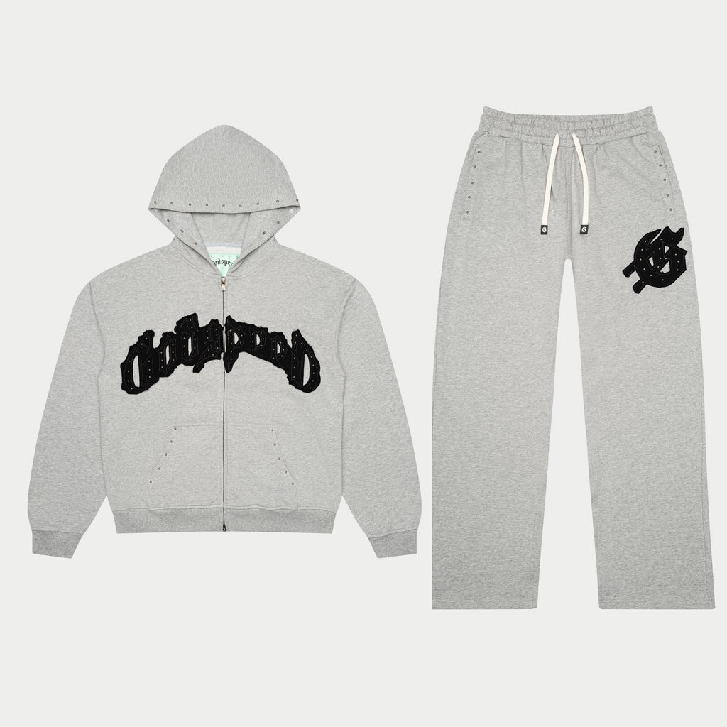 Symmetric Studded Set (Grey/Black)