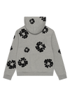 Black Cotton Wreath Hoodie Grey