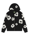 Cotton Wreath Zip Hoodie Grey