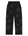 Mono Cotton Wreath Baggy Sweatpants Black