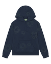 Mono Cotton Wreath Hoodie Navy