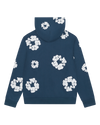 Cotton Wreath Zip Hoodie Navy