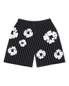 Pinstripe Wreath Sweatshorts Black