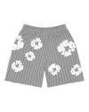 Pinstripe Wreath Sweatshorts Grey