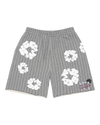 Pinstripe Wreath Sweatshorts Black