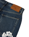 Straight Cotton Wreath Denim Pant Dark Wash