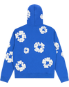 Cotton Wreath Zip Hoodie Blue