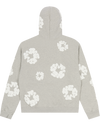 Cotton Wreath Zip Hoodie Grey