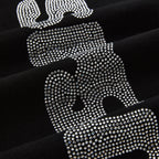 RHINESTONE SILK SWEATPANT