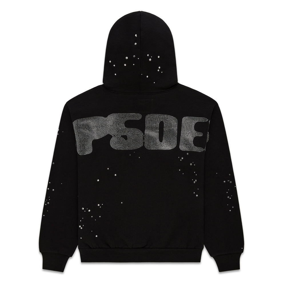 RHINESTONE SILK HOODIE