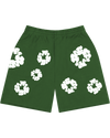 Cotton Wreath Sweatshorts Green