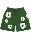 Cotton Wreath Sweatshorts Green