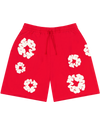 Cotton Wreath Sweatshorts Red