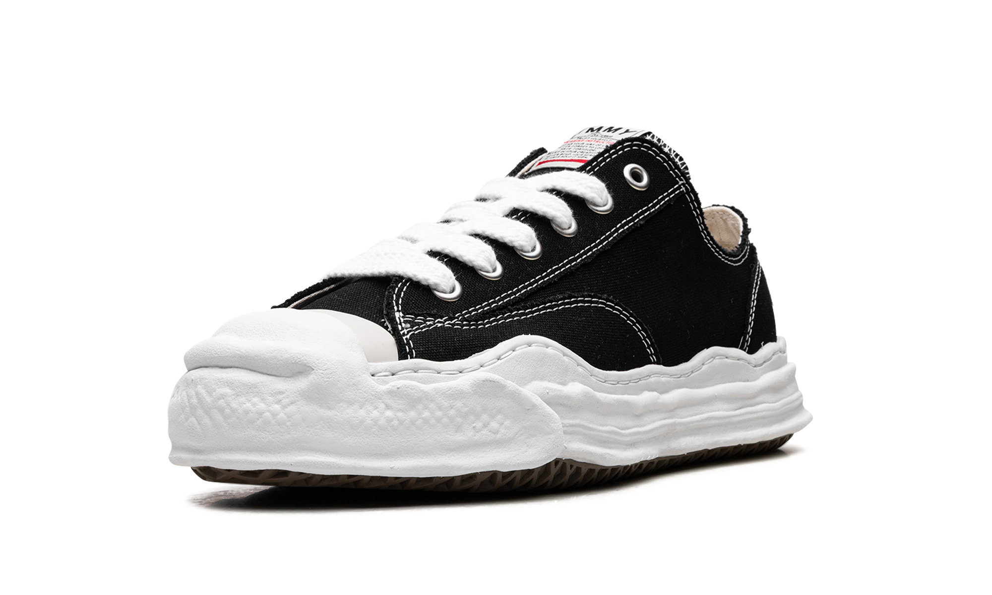 Stadium GoodsMensShoesMaison Mihara YasuhiroHank OG Sole Canvas Low "Black / White" A05FW702 BLK