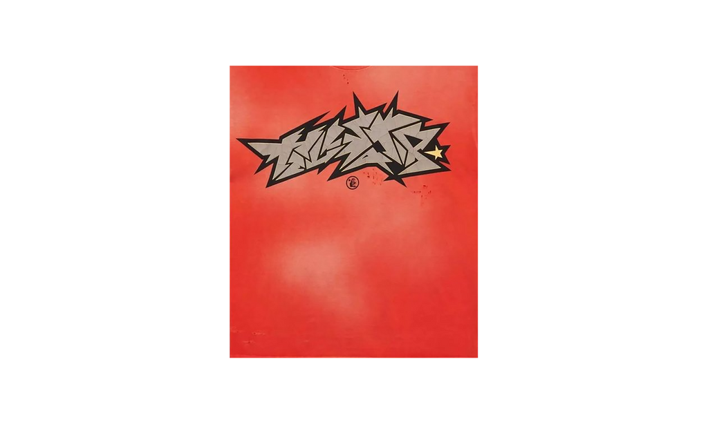 Stadium GoodsMensApparelHellstarCrack Print T-Shirt "Red" HSR043