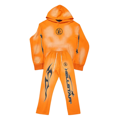 Stadium GoodsFire Hoodie with Flare Bottom Sweatpants (Full Set) "Orange" HSR133