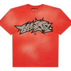 Stadium GoodsMensApparelHellstarCrack Print T-Shirt "Red" HSR043