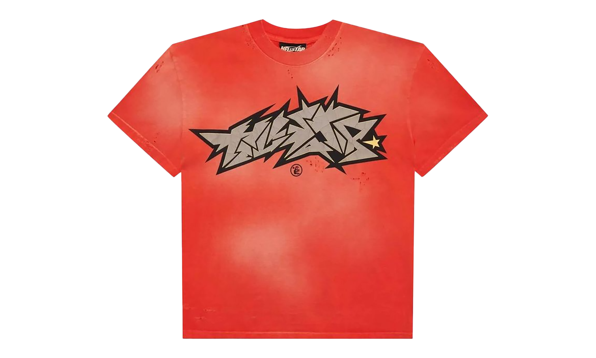 Stadium GoodsMensApparelHellstarCrack Print T-Shirt "Red" HSR043