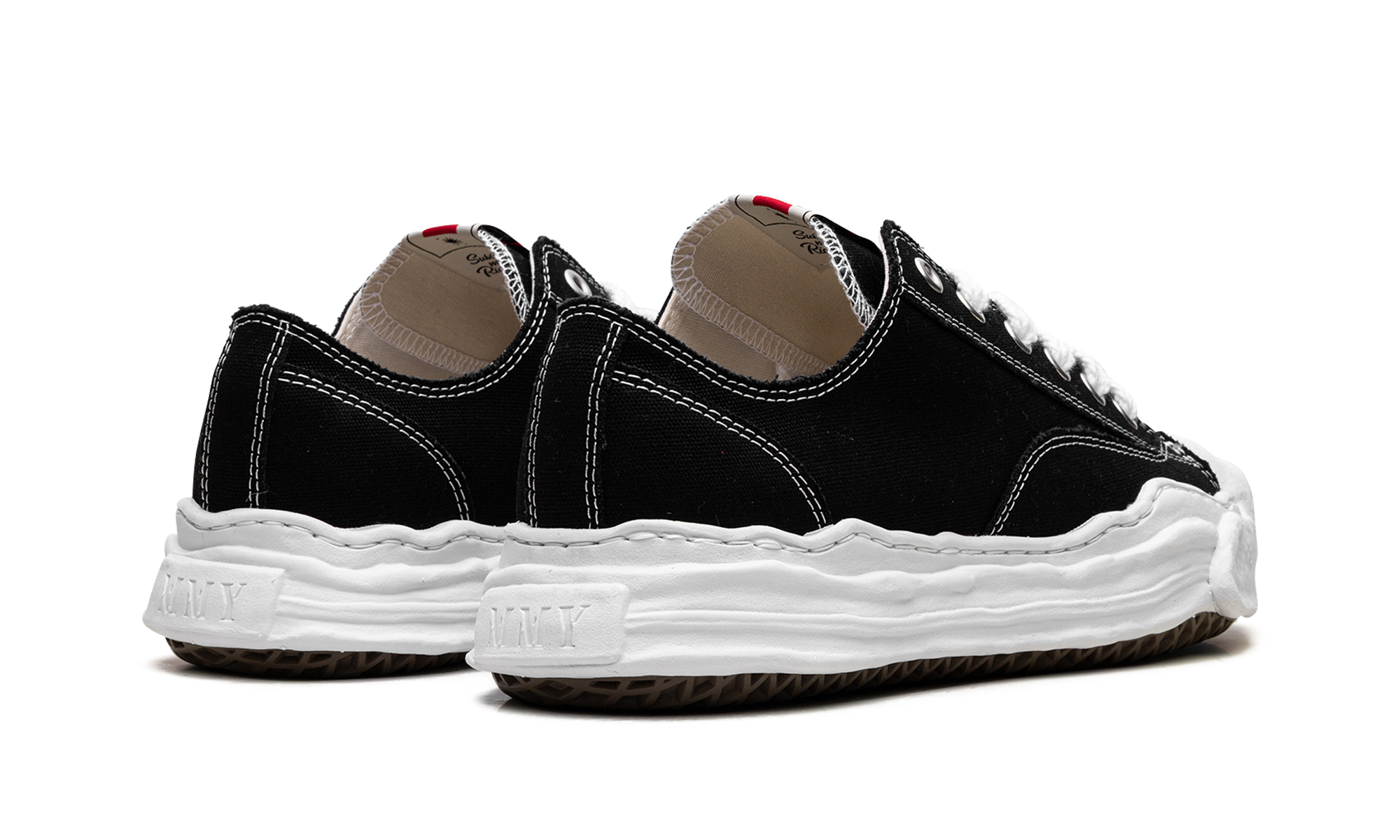 Stadium GoodsMensShoesMaison Mihara YasuhiroHank OG Sole Canvas Low "Black / White" A05FW702 BLK
